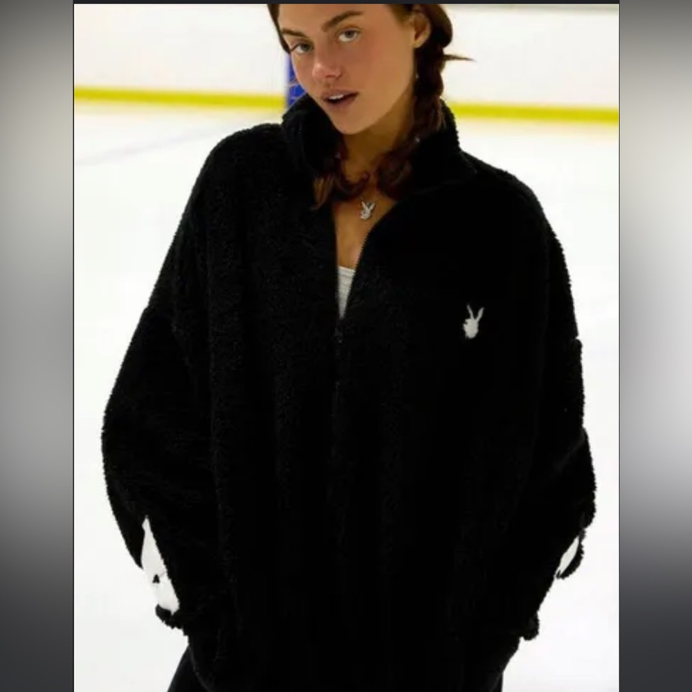 PacSun Playboy Full Zip Sherpa Jacket